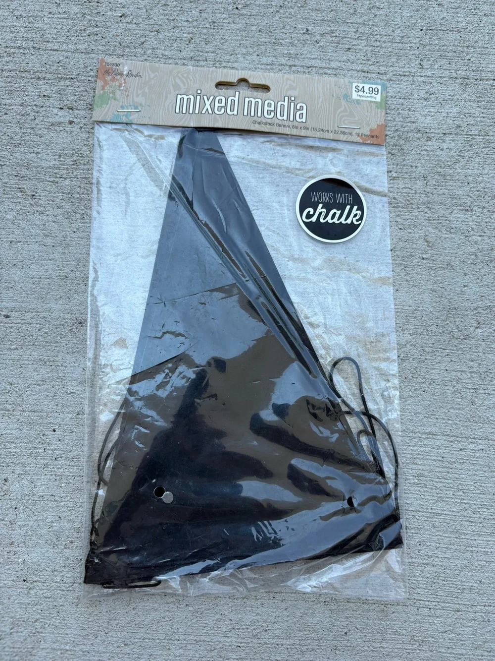 NEW CHALKBOARD TRIANGLE BANNER GARLAND (NWT)